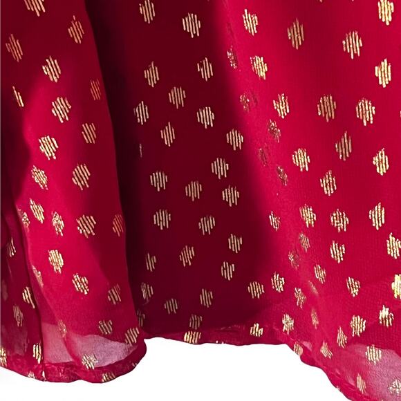 1. State Gold Metallic Print Blouse Size Small NWT - Picture 8 of 9